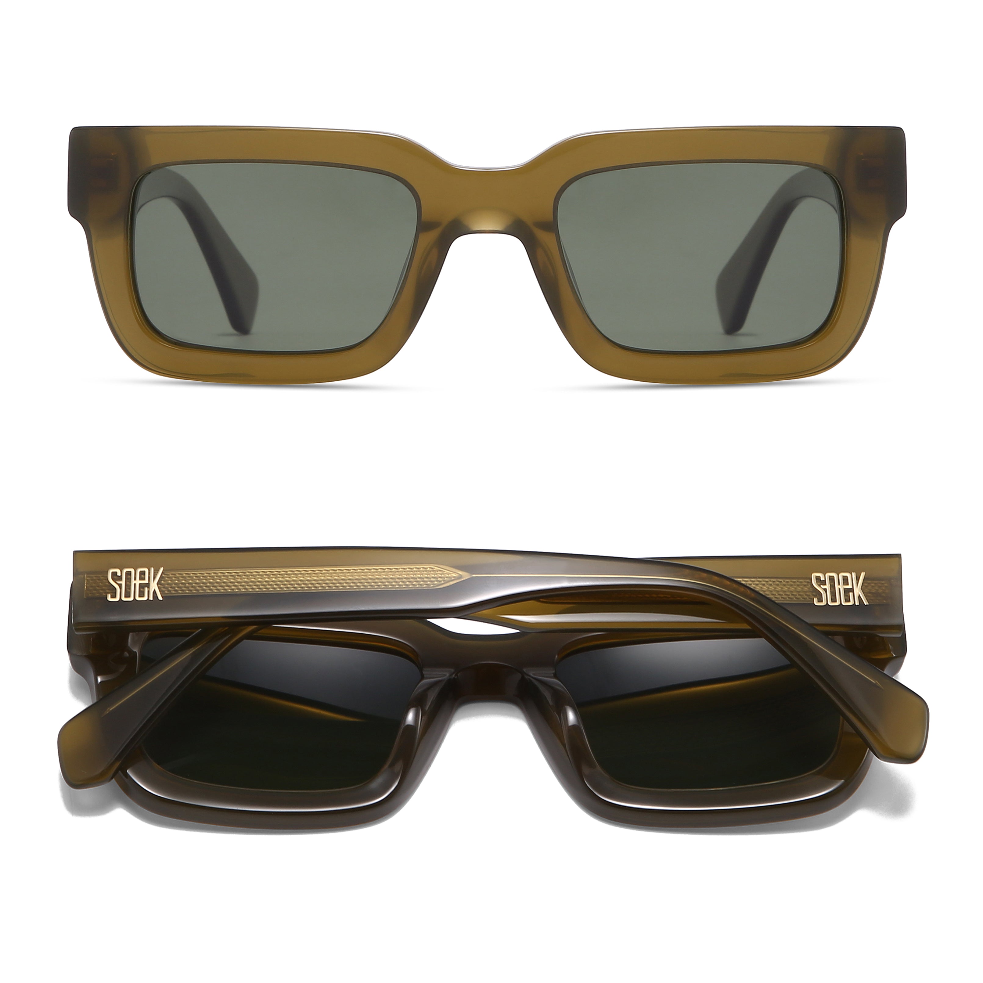 ROVE MOSS - Bio Acetate Khaki Frame l Black Polarised Lens