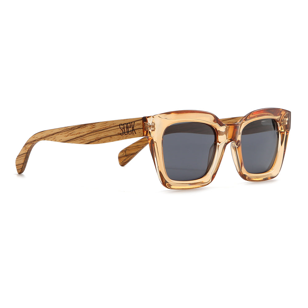 ZAHRA CHAMPAGNE l Smoky Polarised Lens l Walnut Arms