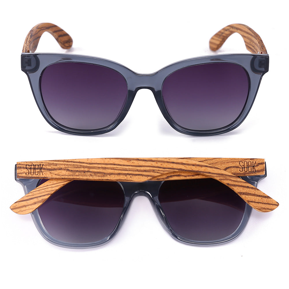 LILA GRACE MIDNIGHT BLUE l Smokey Gradient Lens l Walnut Arms